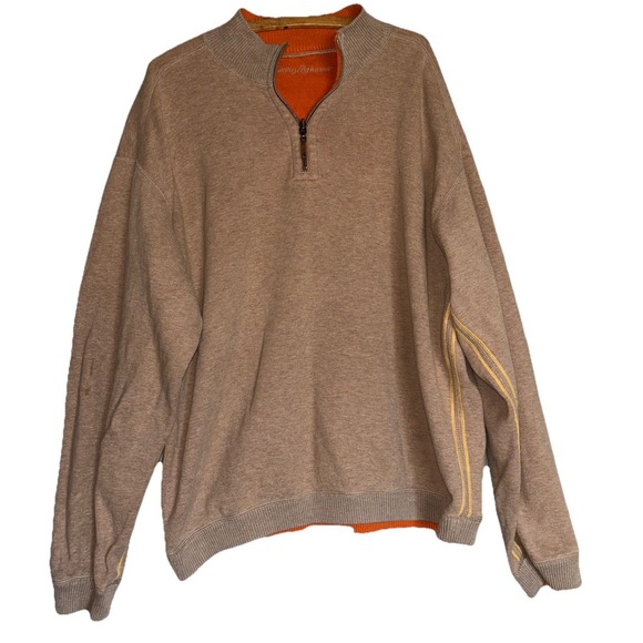 Tommy Bahama Quarter Zip XL Golf Pullover Sweatshirt Resort Vacation Travel - Picture 1 of 9